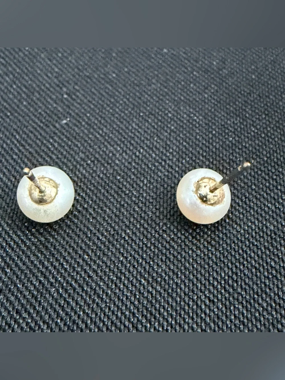 Vintage Pearl & 10k Gold Stud Earrings Coastal Grandma VTG Retro Classic Elegant